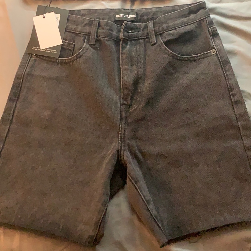 Dark Wash Denim Shorts.